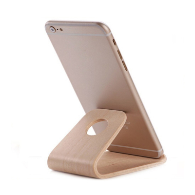 Universele telefoonstandaard van berkenhout